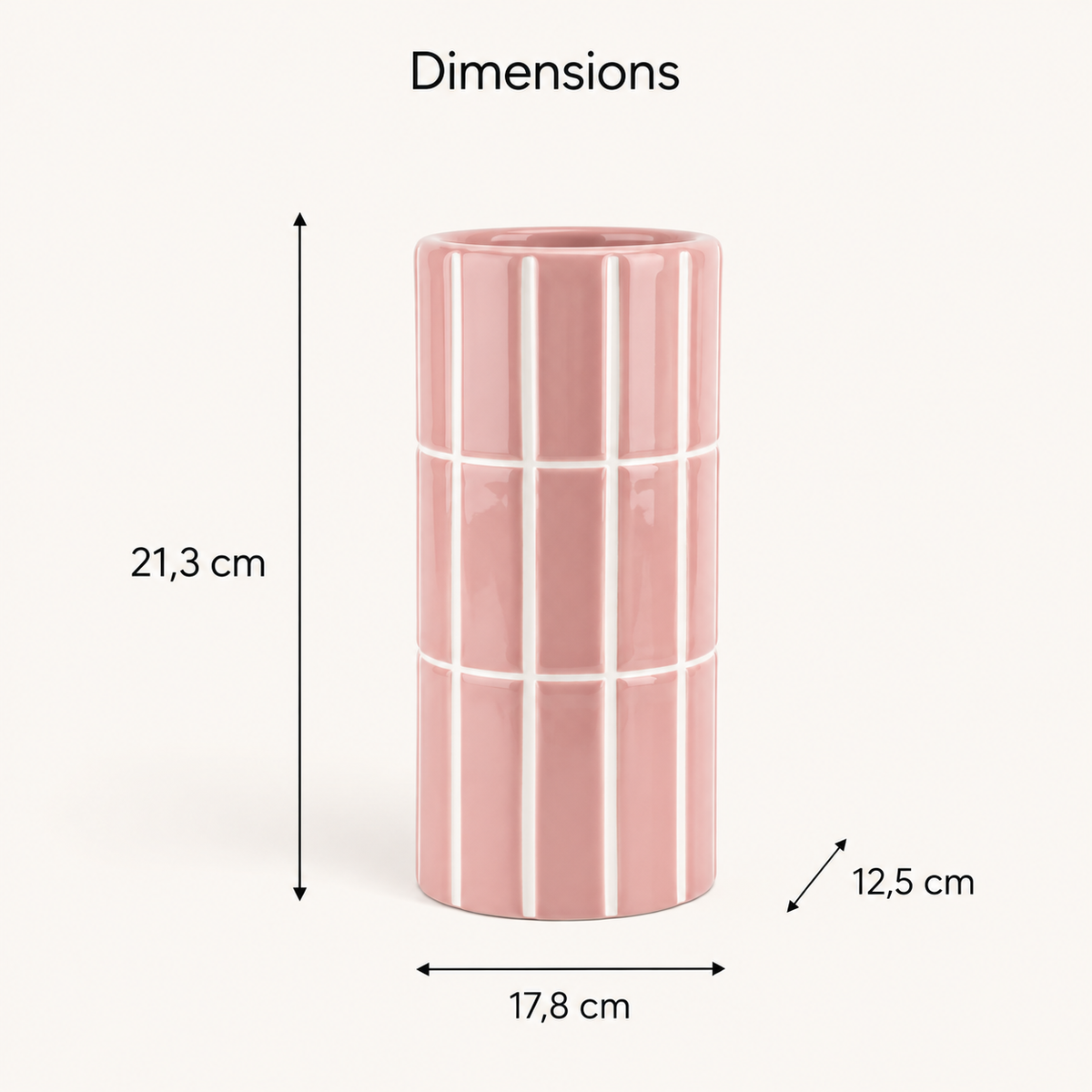 Vase Caro rose